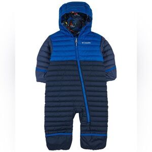 Columbia- Powder Lite Infant Snowsuit- Reversible Bunting-Blue/Navy - 3-6Months